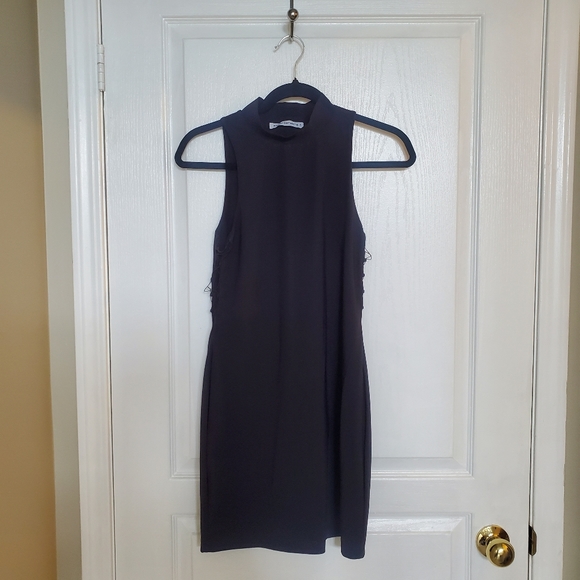 T By Alexander Wang Sz S mock neck mini dress - Picture 2 of 4